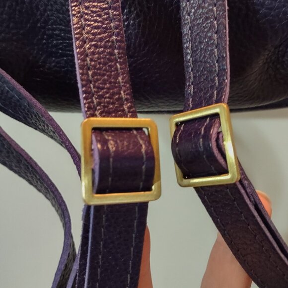 Portland Leather Small Tote Backpack, Cobalt blue, NWT - Picture 8 of 11